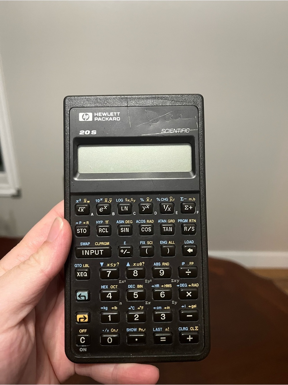 Vintage 1987 Hewlett-Packard HP-20S Scientific Calculator Black w/ Instructions - Picture 3 of 11